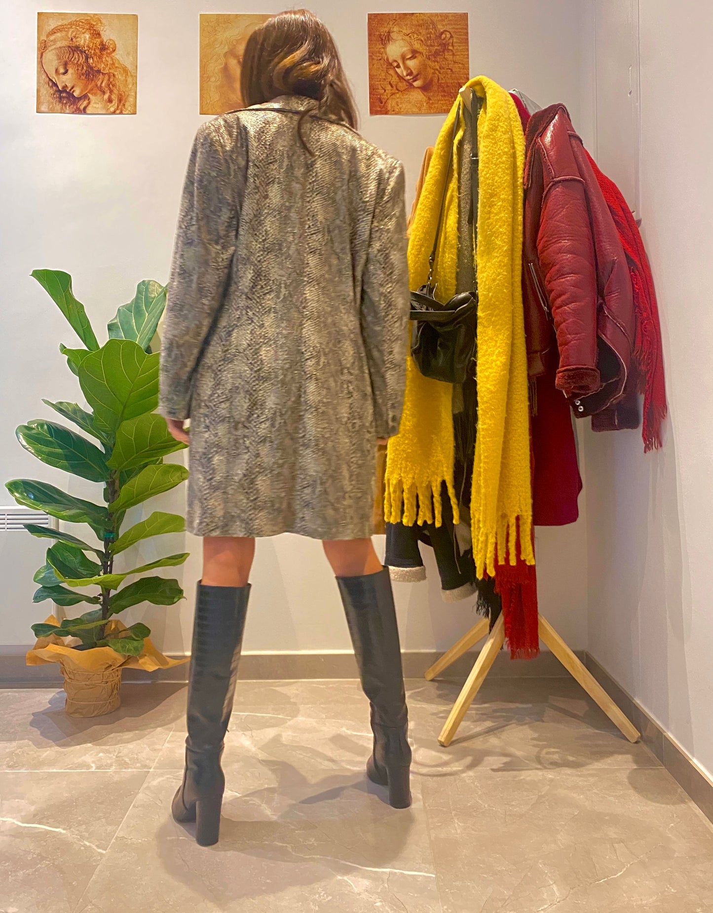 Vintage κροκό παλτό