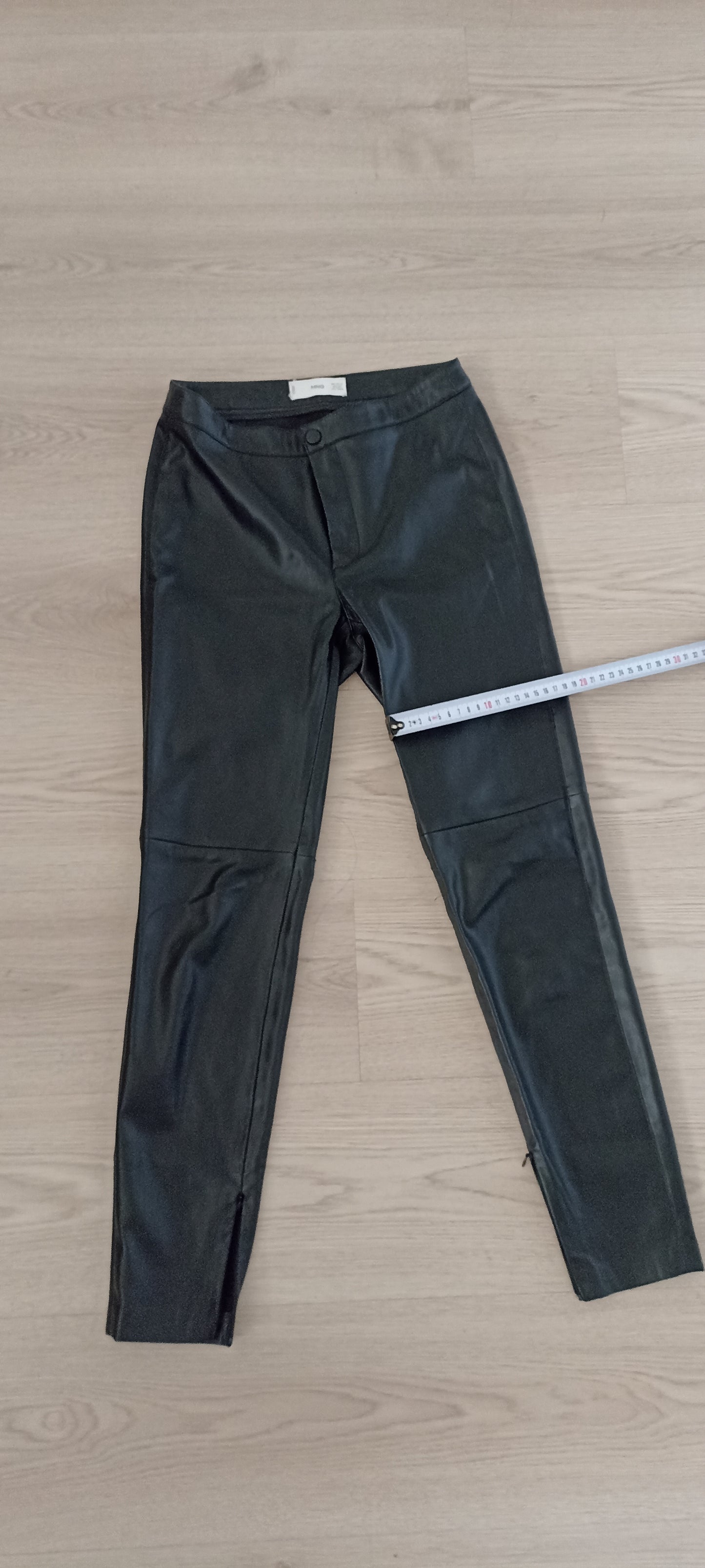 Faux leather μαύρο παντελόνι