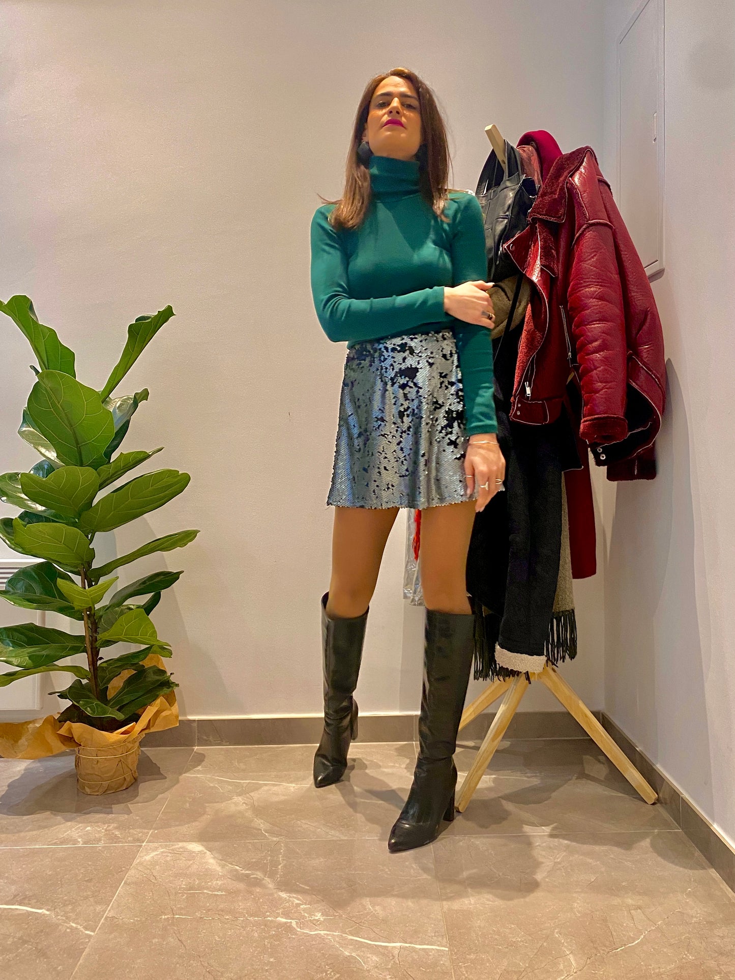 Φούστα με παγιέτες