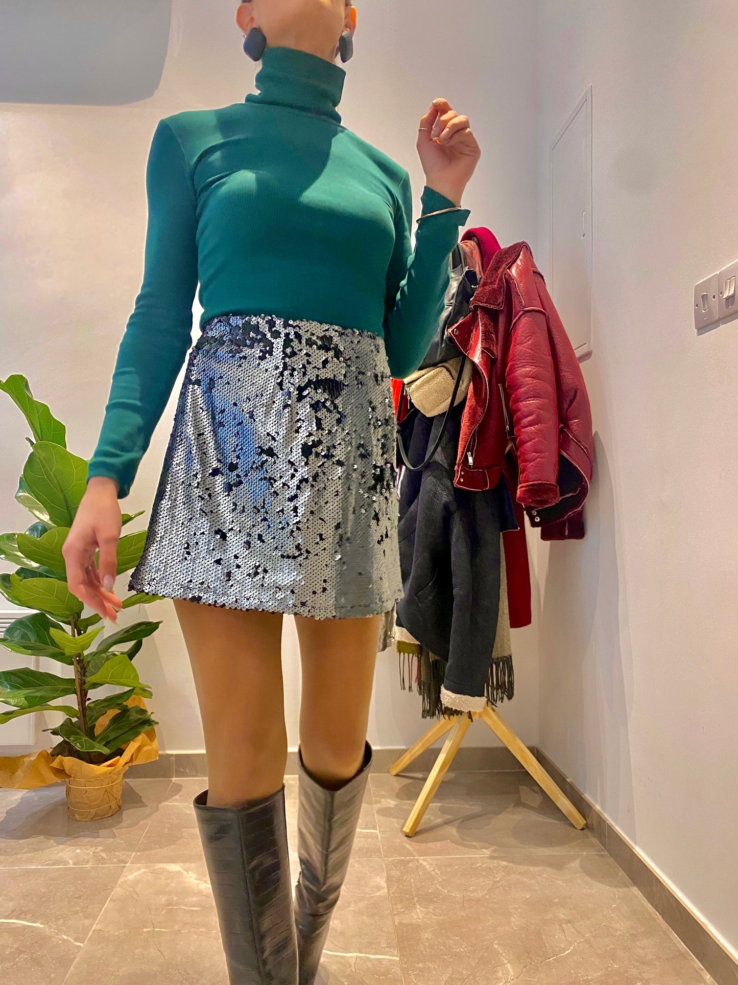 Φούστα με παγιέτες