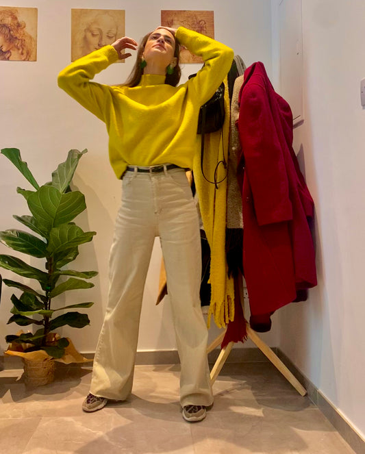 Κίτρινο πουλόβερ/τρικό