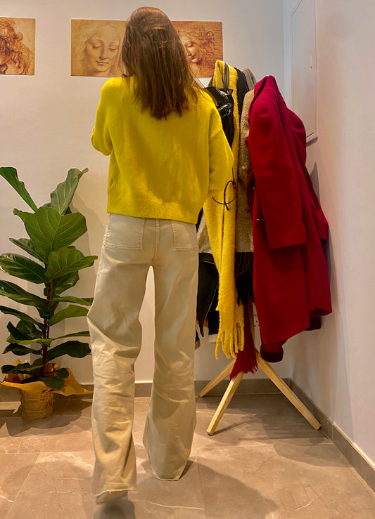 Κίτρινο πουλόβερ/τρικό