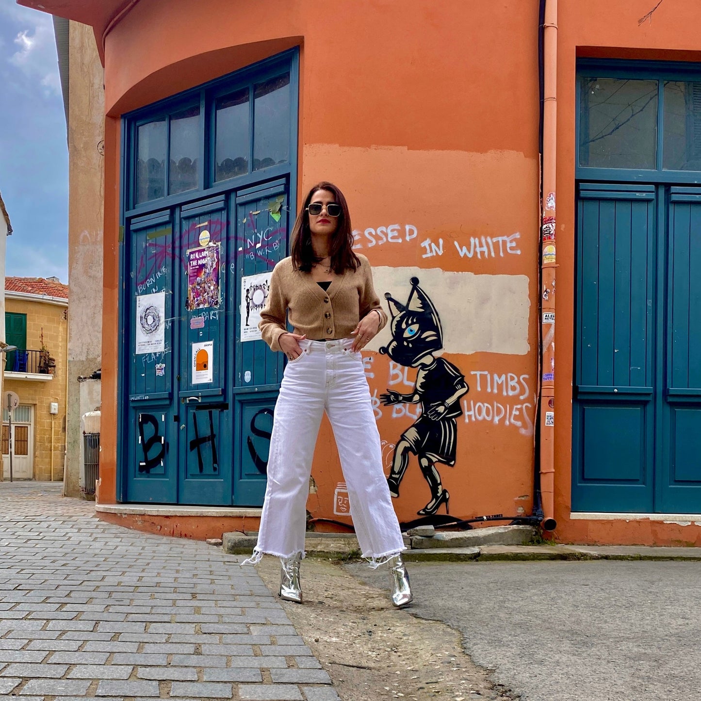 Crop ταμπά ζακέτα