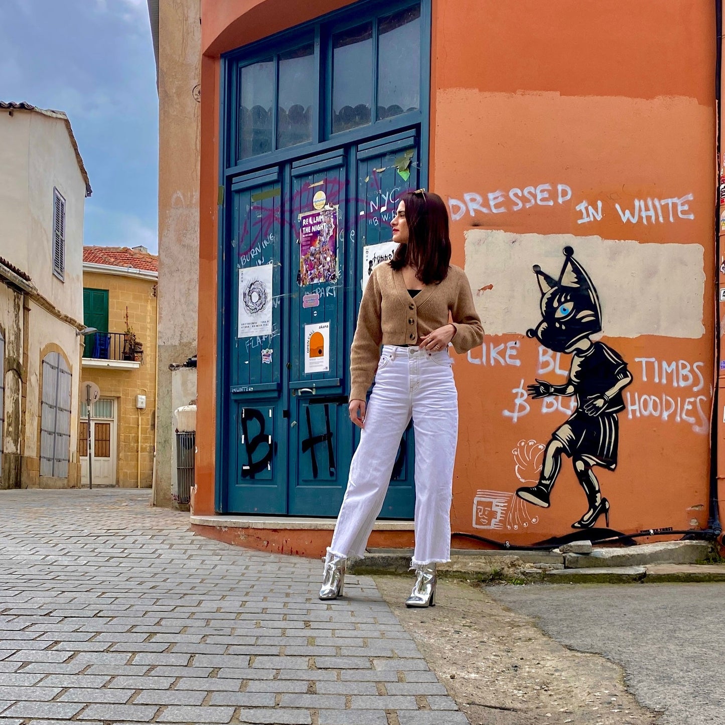 Crop ταμπά ζακέτα