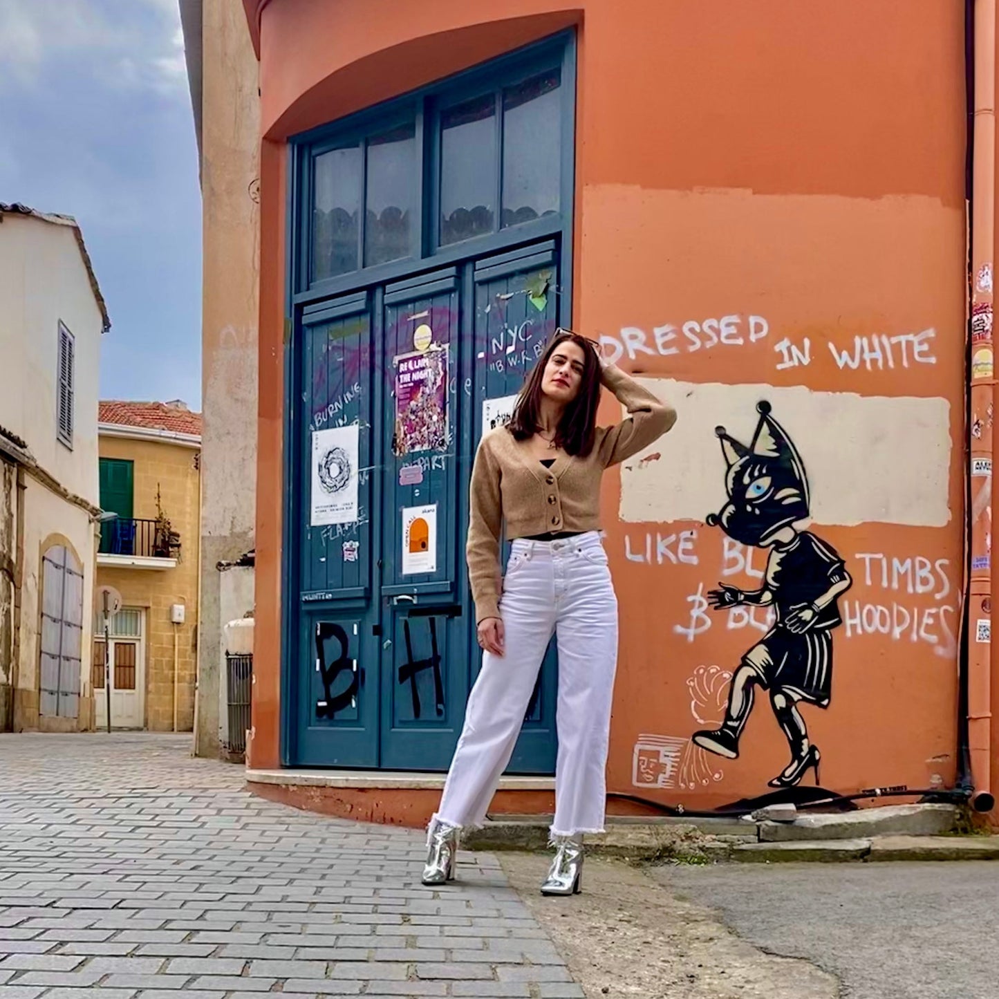 Crop ταμπά ζακέτα