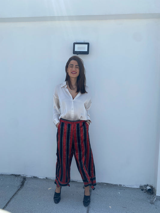 Ριγέ παντελόνα