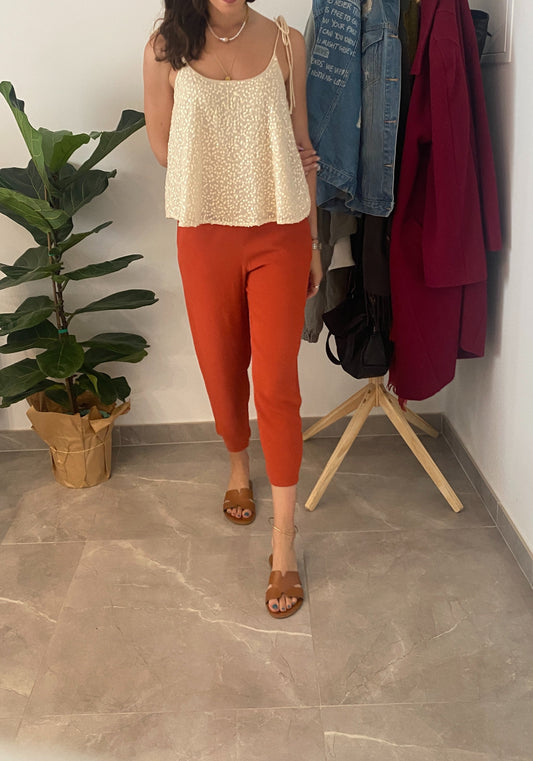 Πορτοκαλιά παντελόνα