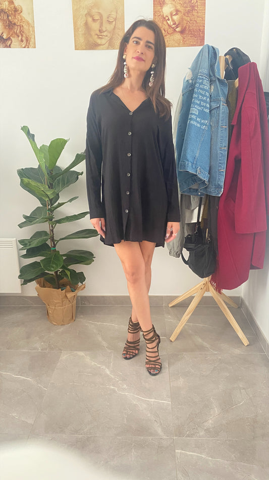 Μαύρο φόρεμα/πουκάμισο